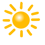 Grafik med en sol og solstråler